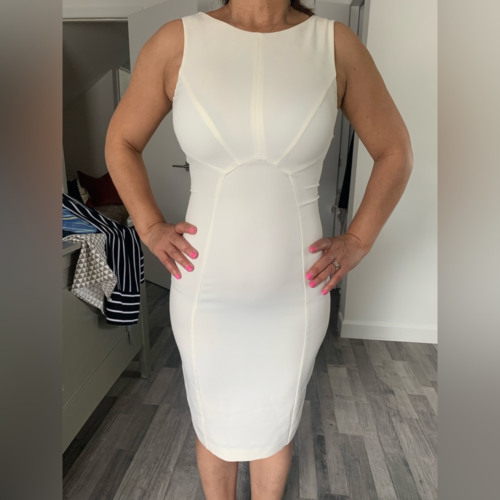 White H&M body con dress
